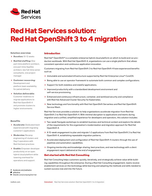 cover_Red Hat Services solution- Red Hat OpenShift 3 to 4 migration