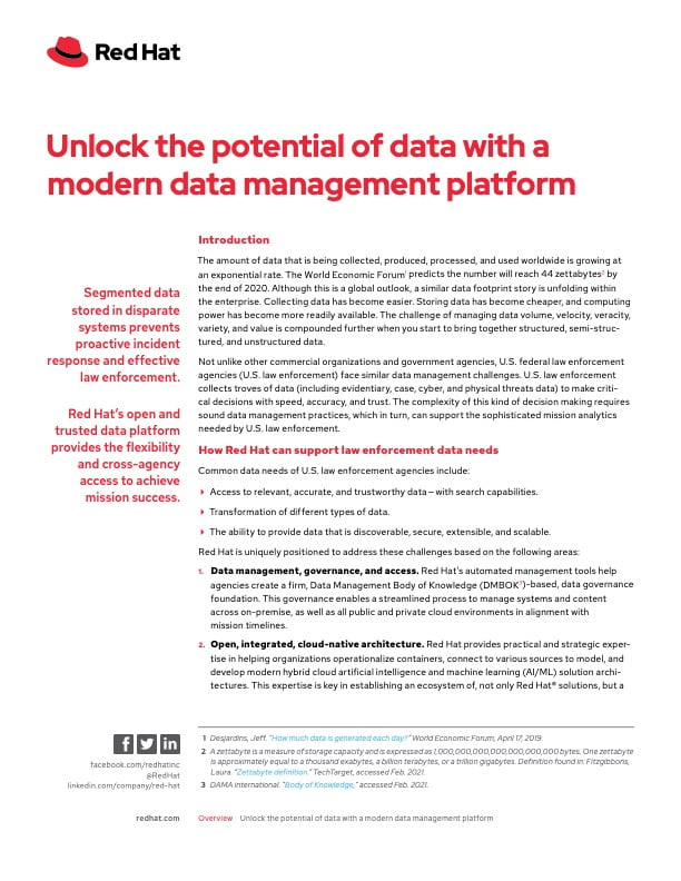 cover_Unlock the potential of data with a modern data management platform